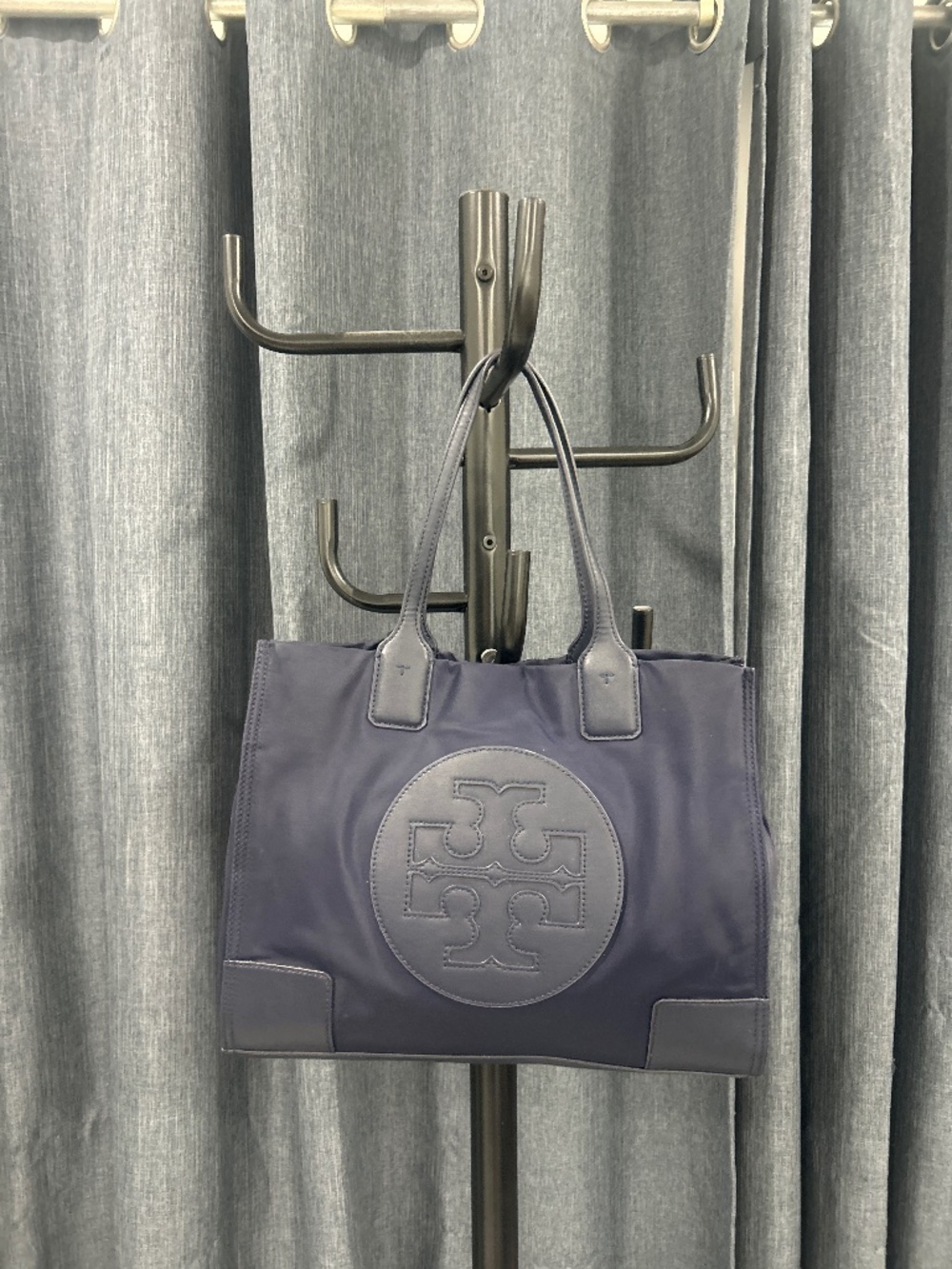 Tory Burch Ella Nylon Top-Handle Tote | Blue Dawn